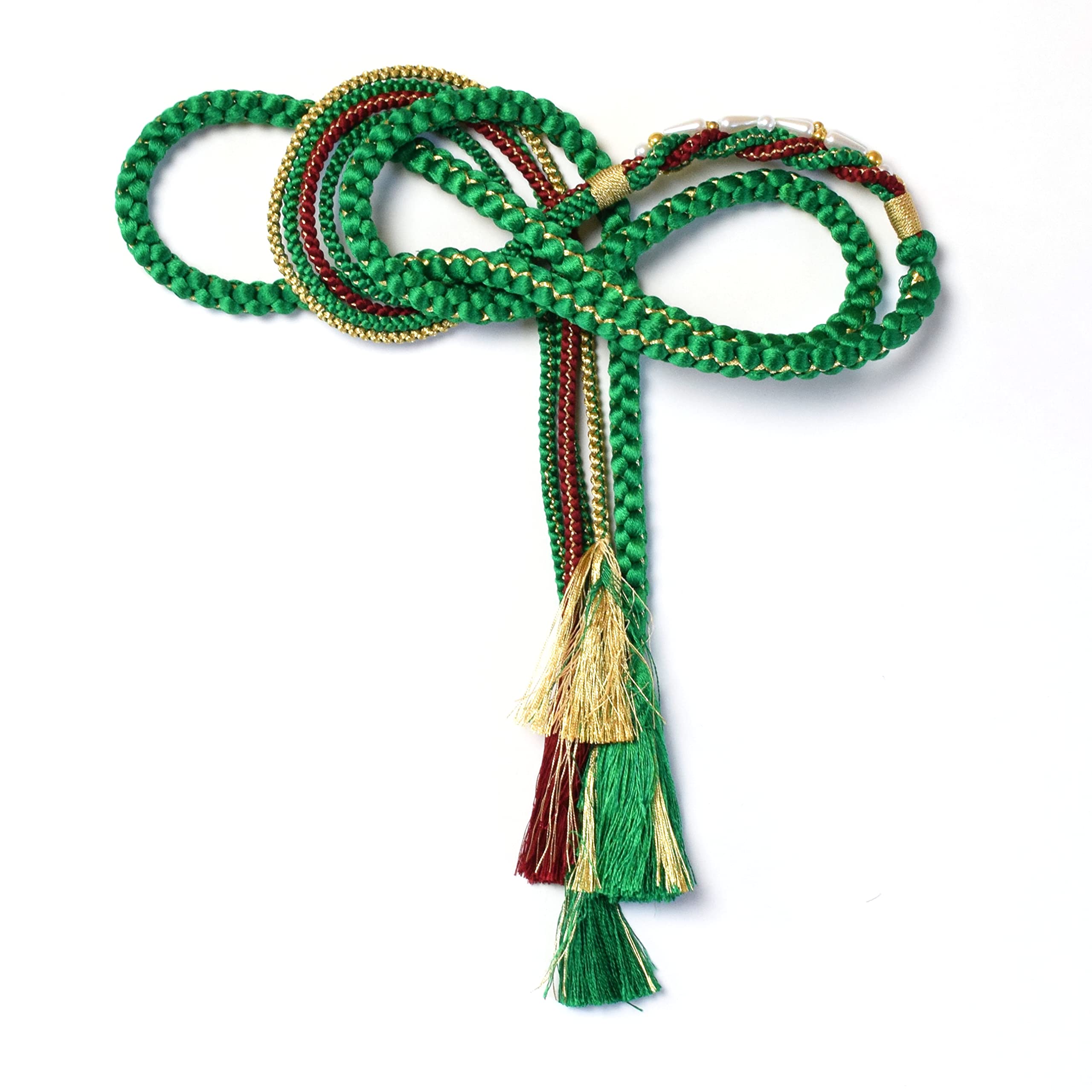 [Nishijin Akariya] Furisode obi sash (Chitose Green)