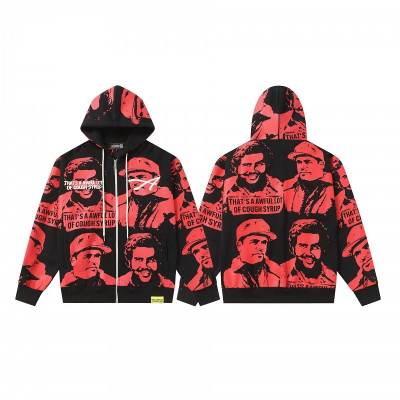 High Street Amerikanischer Stil Kapuzenpullover Paare Lockerer Schnitt Streetwear Winter