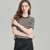 Women's Striped Knit Short-Sleeve T-Shirt
