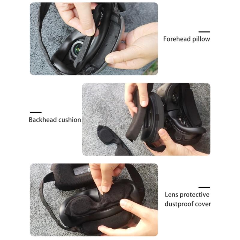 Lens Protective Cover Forehead Pillow Backhead Cushion Sponge Foam Padding for AVATA 2 Goggles Soft Eye Pad Breathable