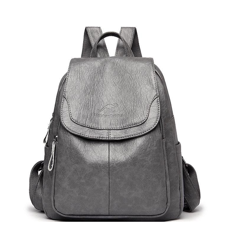 Summer 2023 Retro Women's Soft Leather Bag - Minimalist, Casual, Large Capacity for Middle-Aged Moms