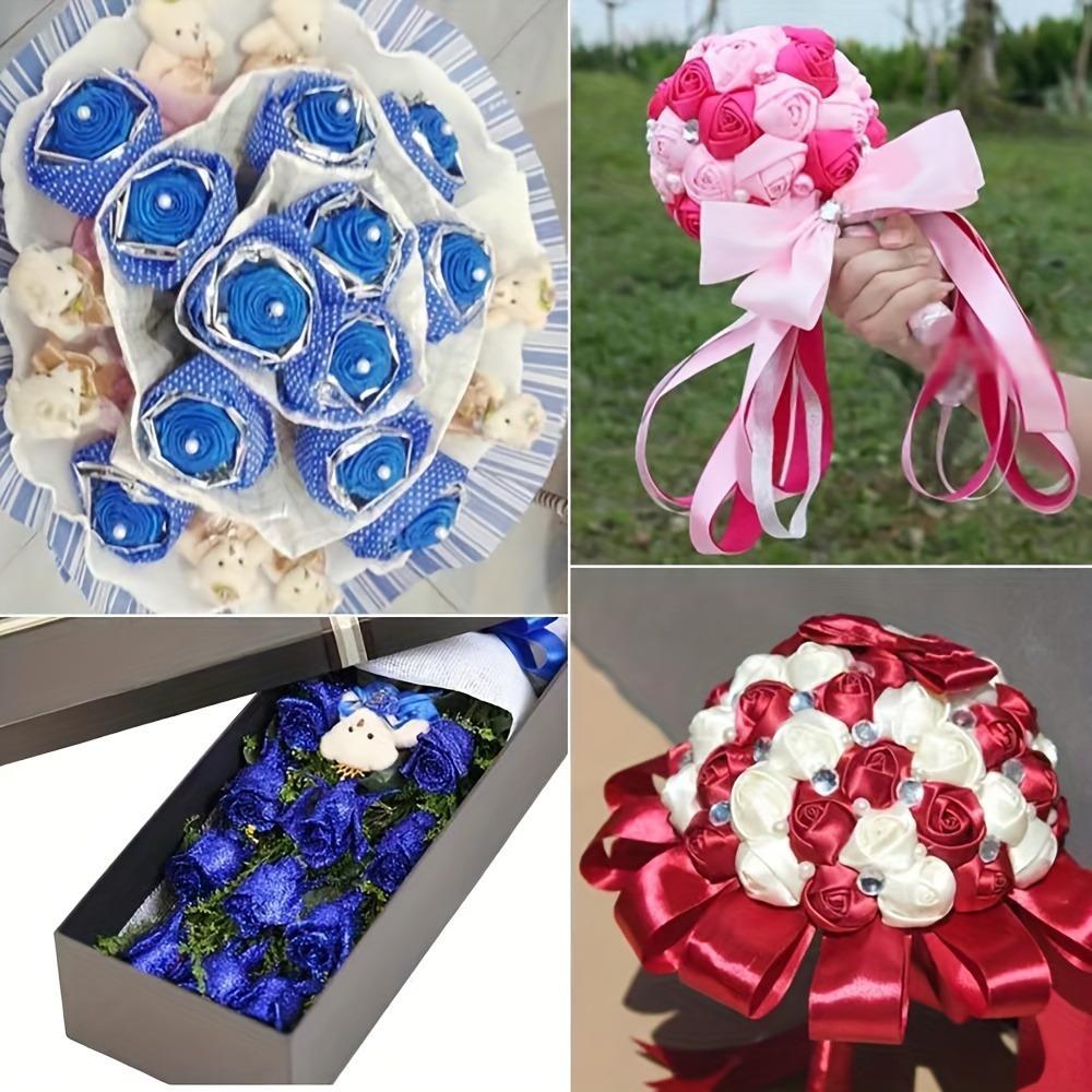 1 rolka poliestrowej wstążki materiałowej idealna na kokardy, pakowanie prezentów, dekorację tortu, dekorację na ślub, urodziny