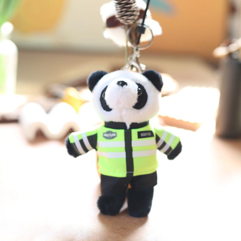 Drăguț Drăguț Pandantiv Panda Poliție Rutieră Jucărie de Pluș Pompieri Poliție Agățat de Geantă Breloc Păpușă Păpușă