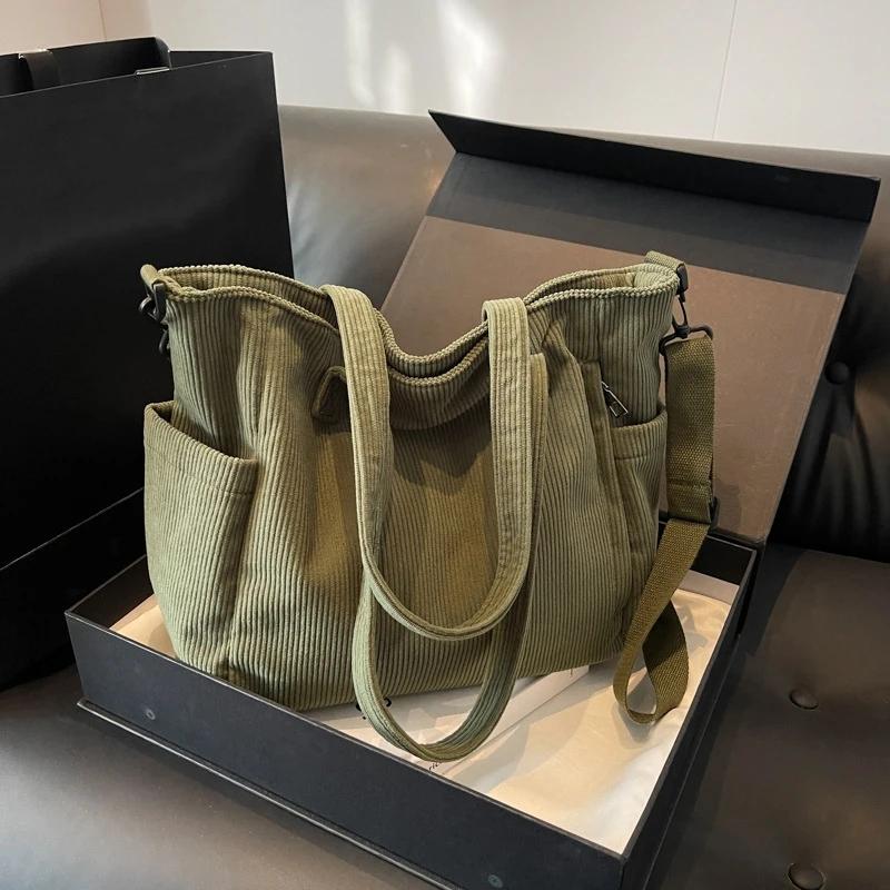 Casual Multi Pocket Handbag Adjustable Strap Crossbody Sling Bag Zipper Shoulder Bag Fall Winter Bag L