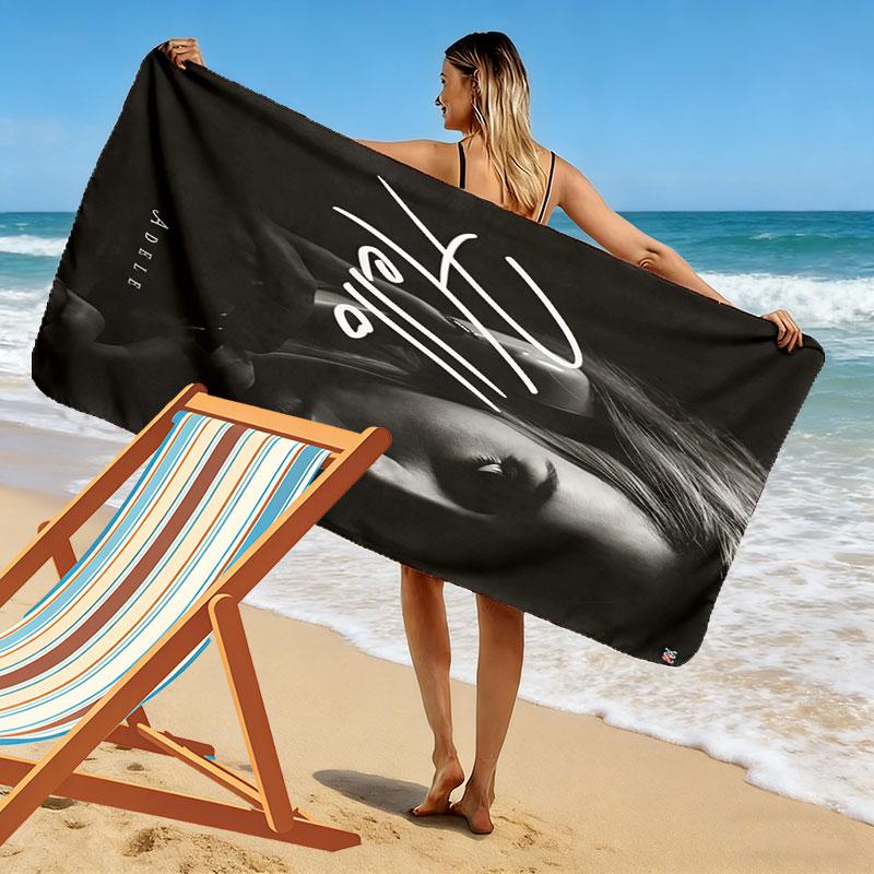 Adele POSTER Print Beach Towel, Large Soft Quick Dry Towel for Beach Camping Swimming