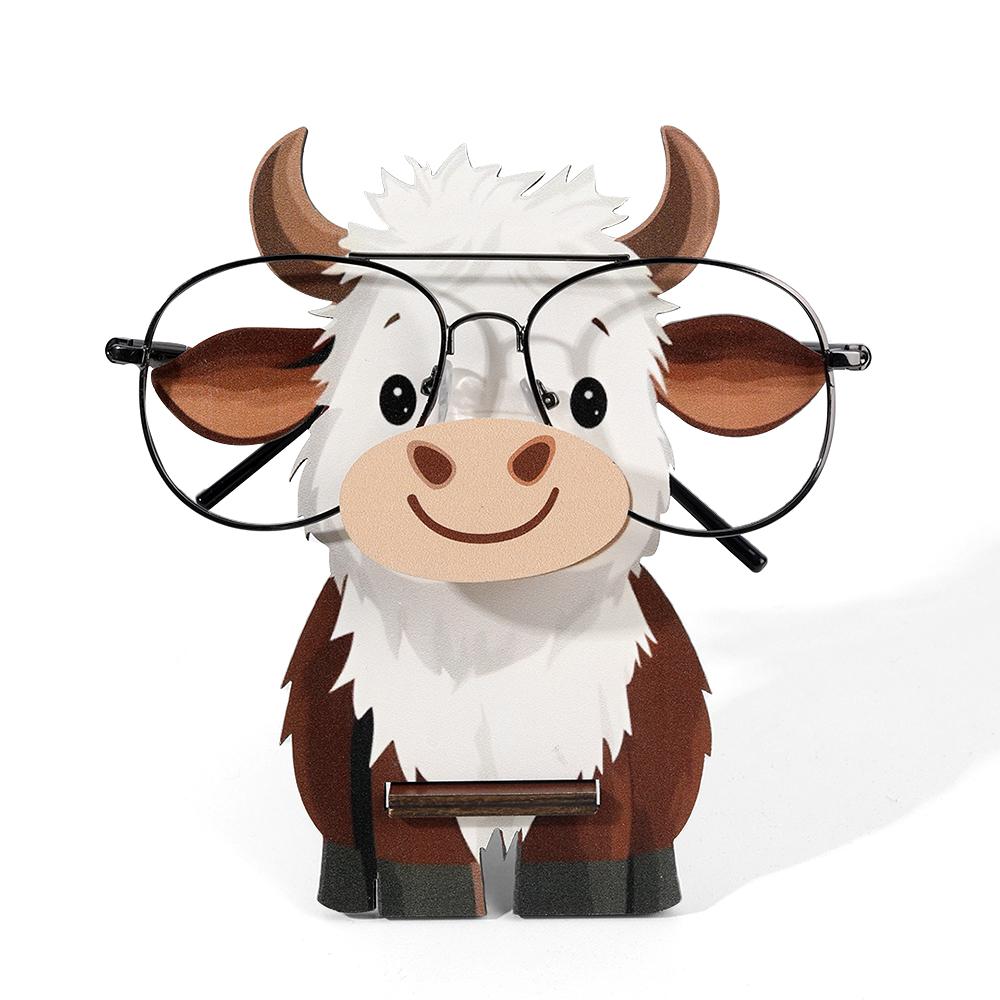 Creative Animal Glasses Frame Cartoon Cat Sunglasses Display Frame Glasses Storage Frame Hand-carved Household Wood Decoration3D