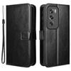 Flip Case for Oppo Reno 12 Pro, Crazy Horse Wallet, Black