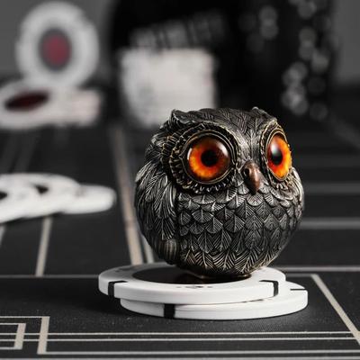 The Wise Watcher of The Felt Lucky Owl Guardian Realistic Owl Beads Pendant Owl Animal Figurines Energy Lucky Decor Home Decor