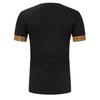 Men'S Cotton Shirt Men'S Ethnic Printed V-Neck Short-Sleeved T-Shirt Top
