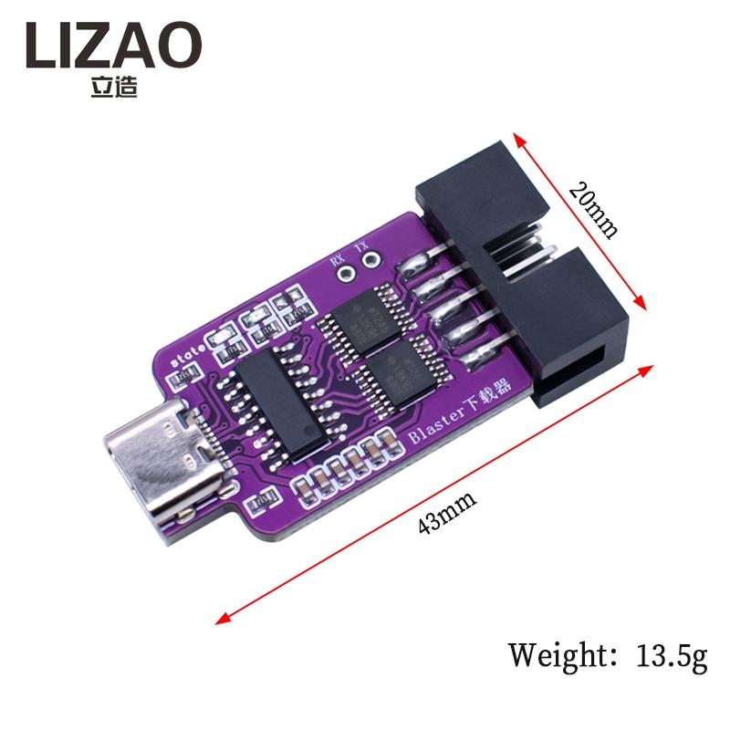 LIZAO Type‑C USB Blaster JTAG Programmer 1.2V‑3.3V For Altera CPLD FPGA Download Tool Programmer Adapter Module