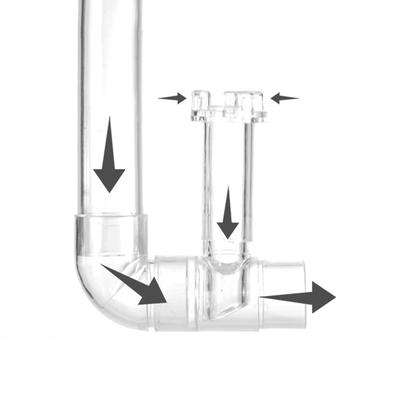 Kunststoff Aquarien Skimmer Klares Rohr Spin Oberflächenabzüge Abflüsse Filter für Aquarium Aquarien Reinigungszubehör