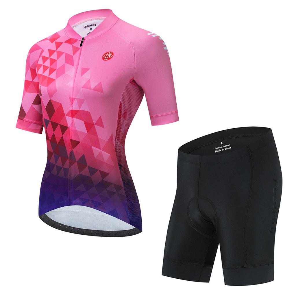 Sommer Radfahren Jersey Sets 2024 Frauen Radfahren Kleidung MTB Bike Anzug Kurzarm Fahrrad Bike Outdoor Kleidung Maillot Ciclismo
