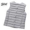 White Goose Down Coat Single-breasted Women Jacket Fall Winter Insulated Vest Sleeveless Padded Round Lightweight
