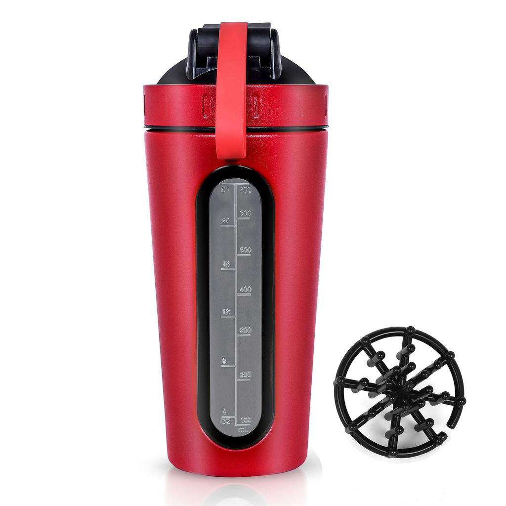 BURRDOFF Bpa Free Stainless Steel Protein Shaker Bottle For Gym (Red, 950 Ml, Pack Of 1), 850 Milliliter