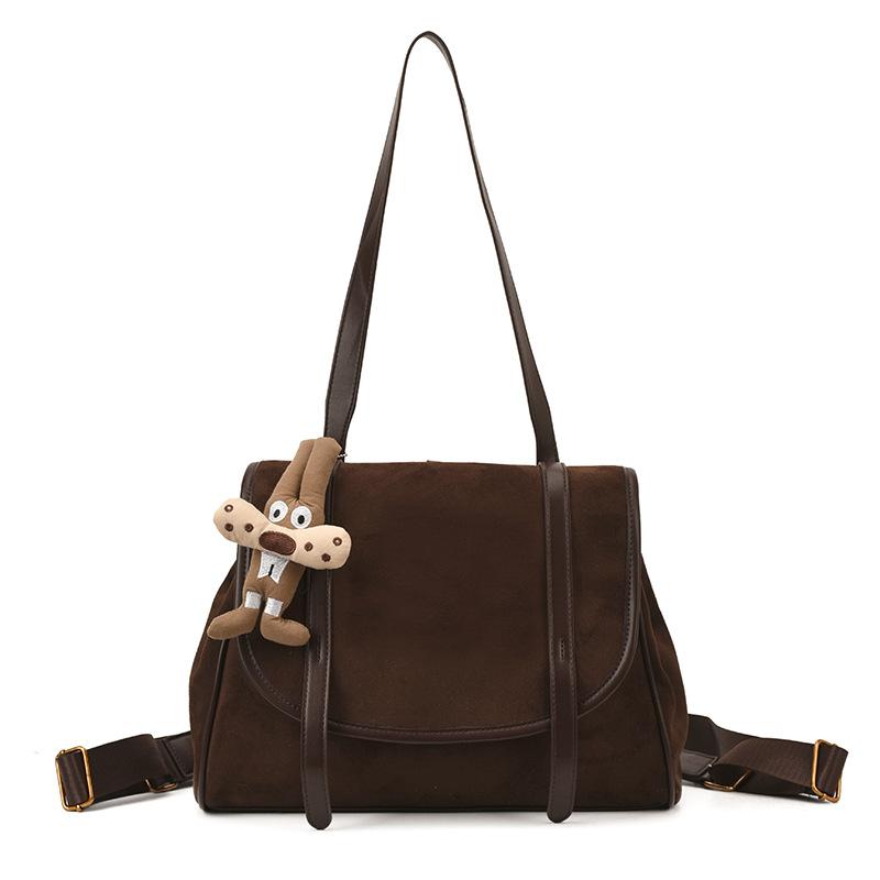 Casual Commuting Retro Large-capacity Shoulder Bag Women's 2025 New Autumn and Winter Popular Backpack Schoolbag