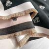 Imitation Cashmere Bee Insect Double-Sided Women'S Shawl With Exquisite Elegance Fashion Commuting Warmth Scarf
