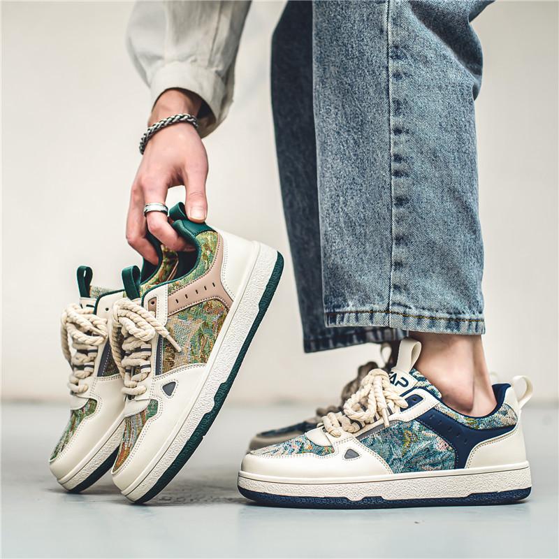 Men's casual shoes 2025 autumn new sports shoes men's trend boys board shoes Korean version versatile student tide shoes