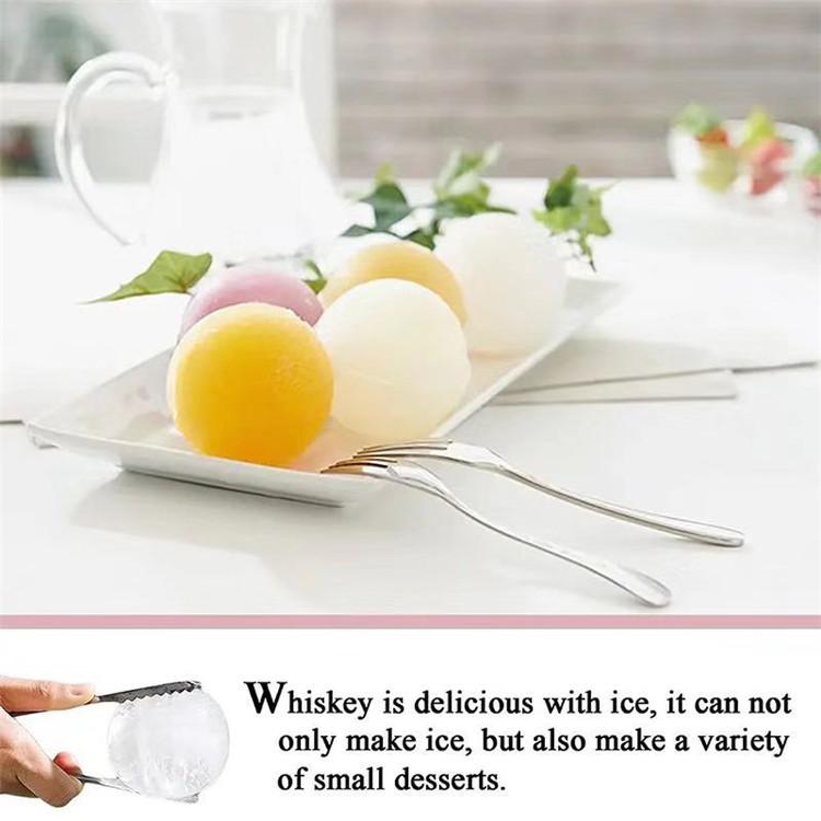 Silicone Round Ice Hockey Mold 4 Ice Cube Whisky Ice Box Four-hole Ice Cube Single Hole Diy Round Suit