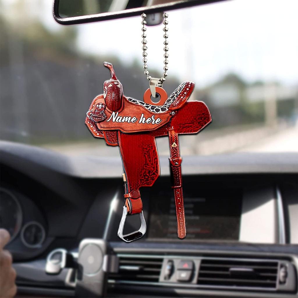 

Wild West Floral Gift For Horse Lovers Vintage Cowboy Car Decoration Hanging Ornament 13