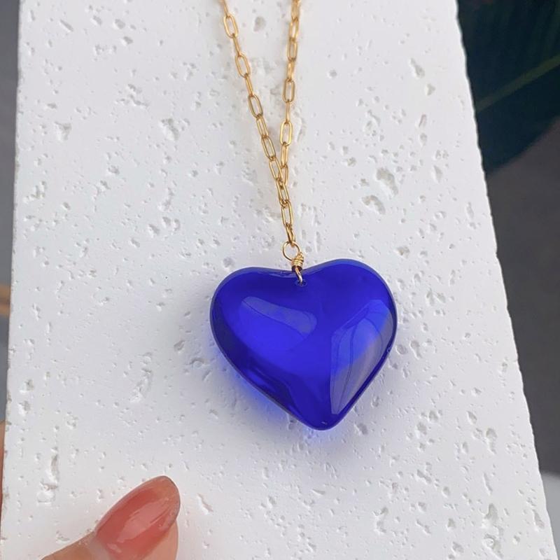 Heart Neck Jewelry Pendant Choker Necklace Alloy Material Jewelry Gift for Girls