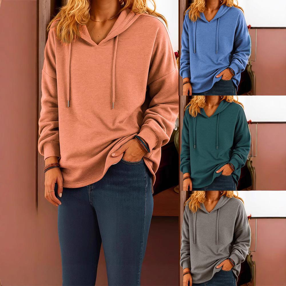 Casual Hooded Long Sleeve Pullover with Pocket Mesh Fabric Multicolour Womens Sweatshirt Daily Wear Comfortable Fit Trendy Versatile Style for Spring