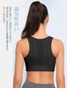 Yvette Sports Bra for No Front Large High Moisture Quick Integrated Sports 3XL Black Women, Bounce, Opening, Size, Support, Mesh, Wicking, Drying,