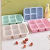 Plastic Fruits Box Transparent Lid Food Storage Box Fresh-keeping Lunch Box  Students