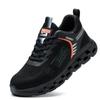 DEWBESTMen's lightweight work shoes protective anti-smash anti-puncture steel head safety wear-resistant construction site shoes