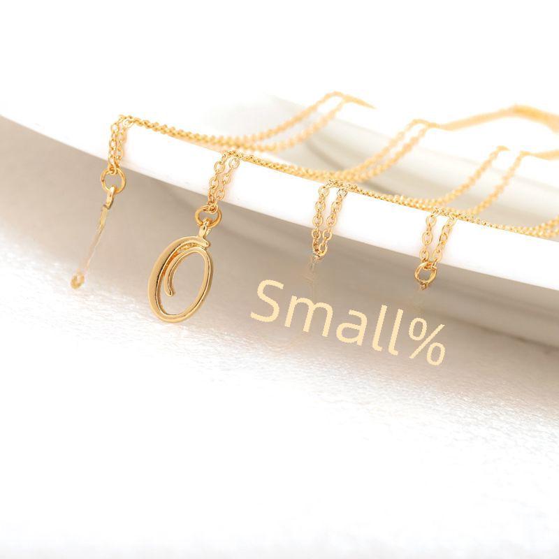 Elegant 26-Letter Uppercase Pendant Necklace: Simple and Fashionable European-American Clavicle Chain with Niche Design