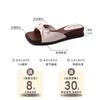 Internet celebrity temperament retro white one-word slippers women's wear 2025 new summer heightening skirt thick-bottomed sandals