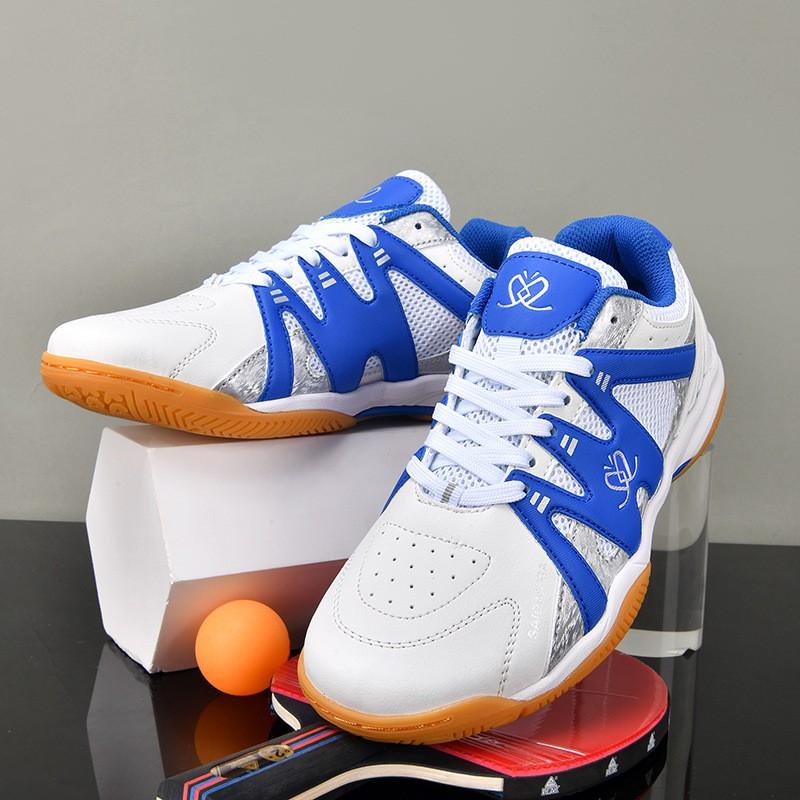 Lightweight Badminton Shoes Men Women Breathable Mesh Upper Soft Sole Non-Slip Rubber Outsole Low-Cut Sports