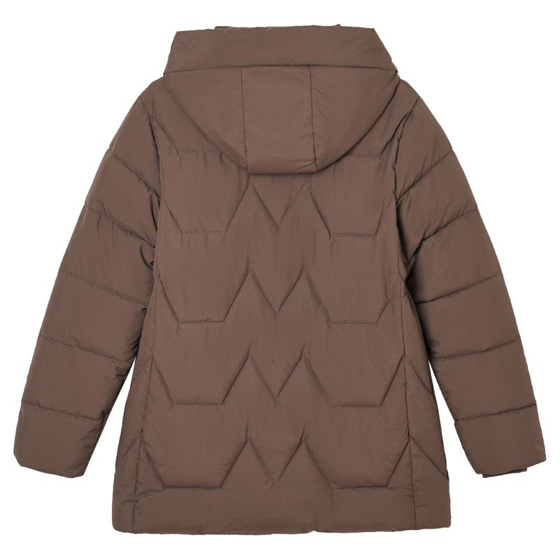 Middle Age Women's Winter Jackets Hooded Embroidery Casual Thick Parka Female Warm Coat