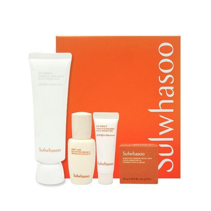 

Sulwhasoo UV Daily Essential Sunscreen Multi-Protection SPF50+/PA++++ Set - Skin Brightening & UV Shielding - 50ml + Special Gifts