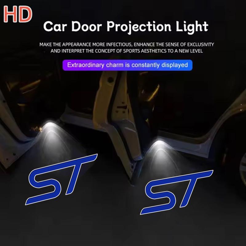AJM1 2pcs Logo Laser Lamp DC 5V Projector Car Courtesy Lights For Ford ST Line Vignale