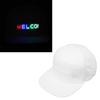 Bluetooth LED Cap APP Control Editable Colorful Programmable LED Hat White Detachable Rolling Display Hat Carnival Event