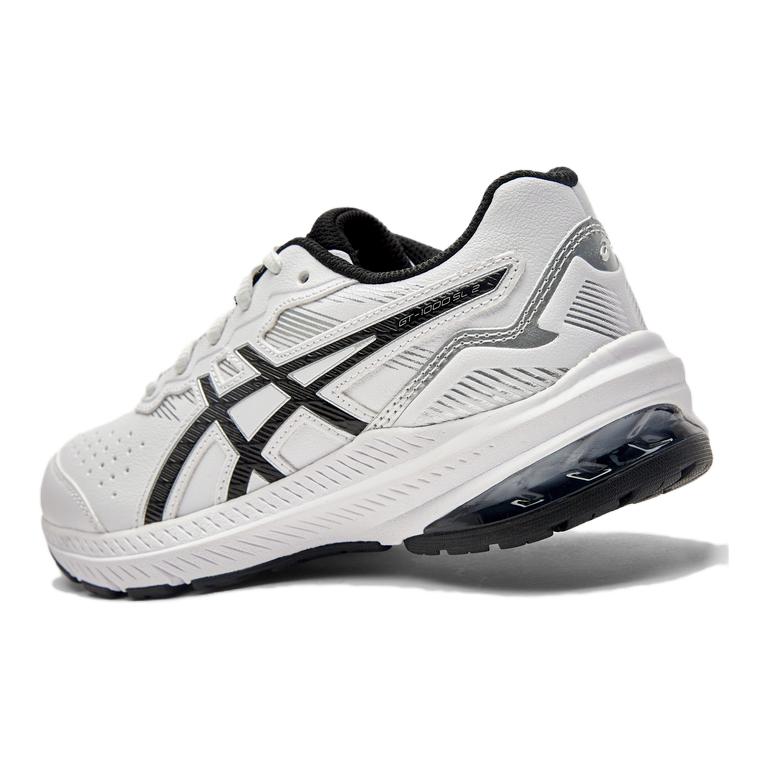 ASICS Abrasion Resistant Rebound Breathable Support Kids' Running Shoes White Black Unisex 1134A016-118