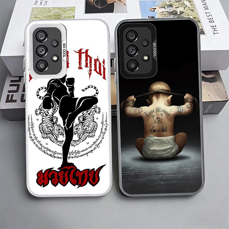 Muay Thai Fight Boxing Soft Phone Case for Samsung A17 A16 A15 A14 A13 A57 A56 A55 A54 A53 A37 A36 A35 A34 A33 A26 A25 A24 A23 A