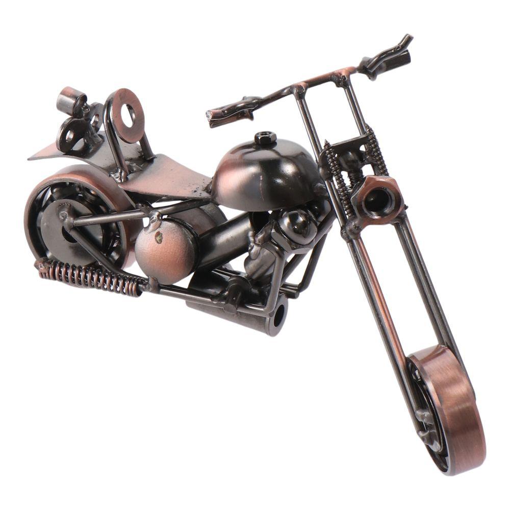 Metal Motorcycle Model Bronze Vintage Motorcycle Sculpture Unique Multifunctional Decoration Mini Motorcycle Motorcycle Lovers