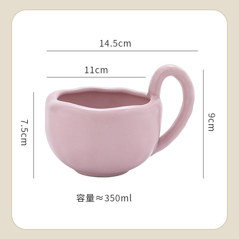 

Креативная ручка Керамическая кружка Офисная кружка для кофе Кружка для молока и чая Чашка для завтрака Молочные чашки Бытовые чашки для воды Чашка для пары 350ML