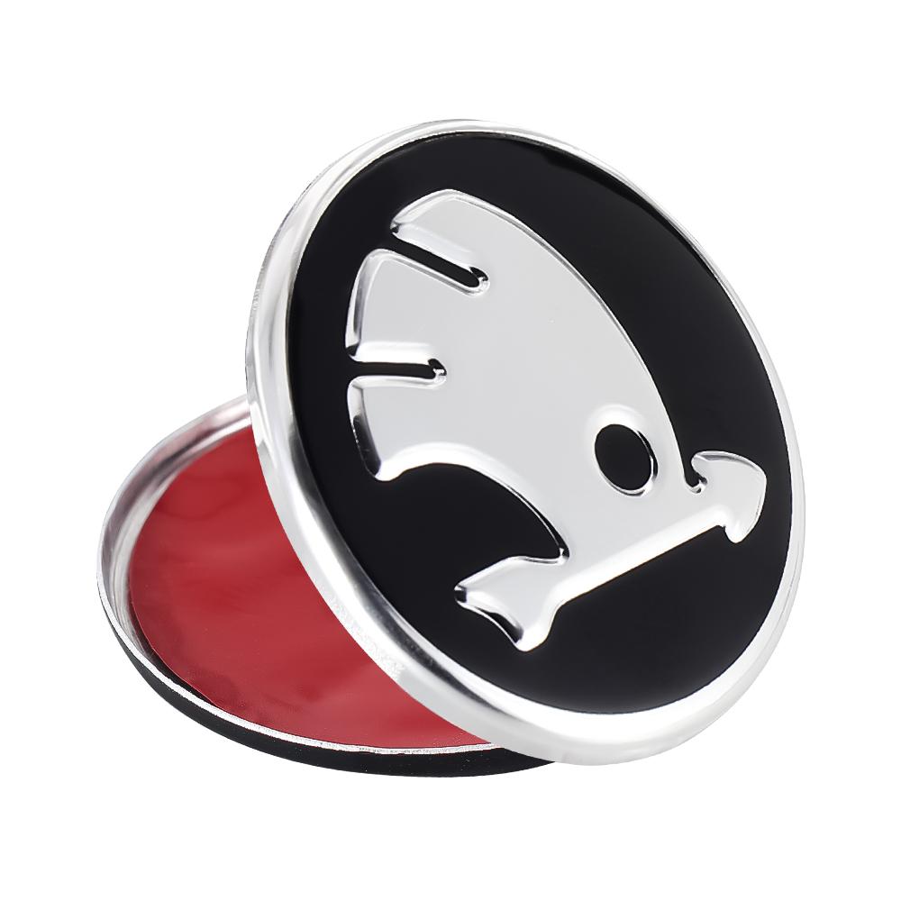 43/44mm For Skoda VRS Octavia Fabia Kamiq Rapid VII Car Steering Wheel Center Cover Sticker Decal Decor Accessories Auto Styling