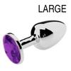 Purple Rhinestone Jewel Plug - LARGE 8 X 4cm - Generic - Anal Jewelry