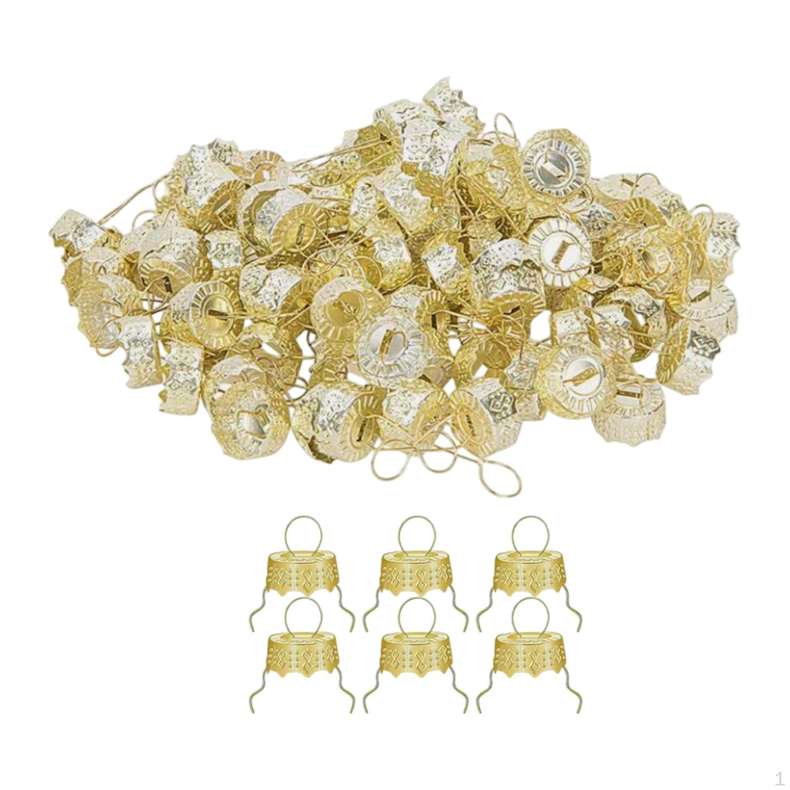 

50 шт. колпачков для рождественских украшений, сменные рождественские украшения. Вешалки-колпачки, круглые,