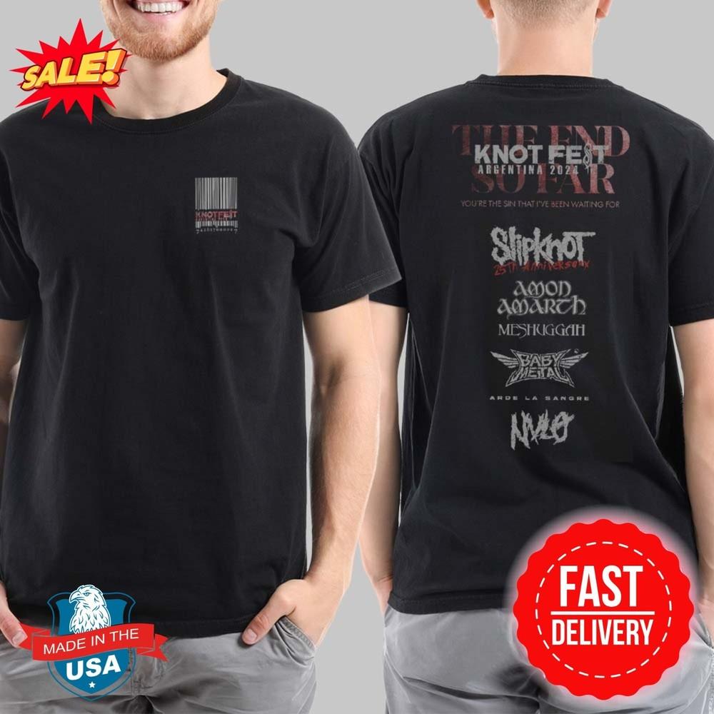 Knotfest Argentina 2024 The End So Far Two Sides T-Shirt Unisex T-Shirt XL