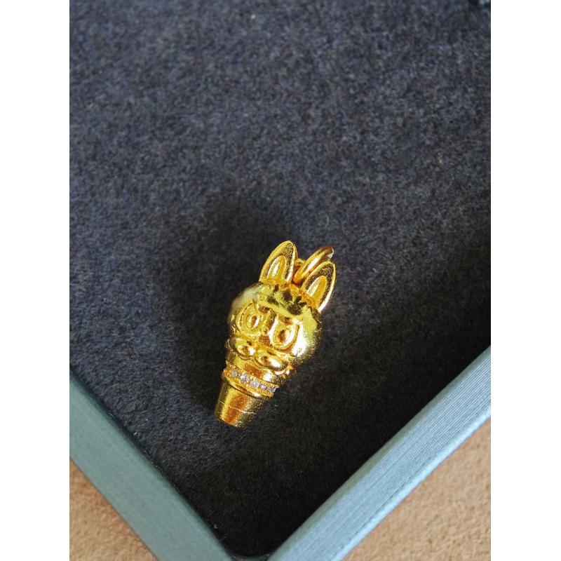 Ciondolo Fai da Te Labu Versione Q Cartone Animato Oro Sabbia Accessori Bracciale Collana di Perline Gioielli Carini