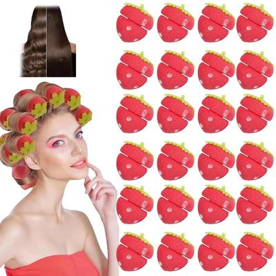 6/12/18/24 Stück DIY Schwammwickler Lockenwickler Bouncy Locken Haare Kopfhaare Lockenwickler Erdbeer-Lockenwickler Langes Haar Haarstyling-Werkzeuge