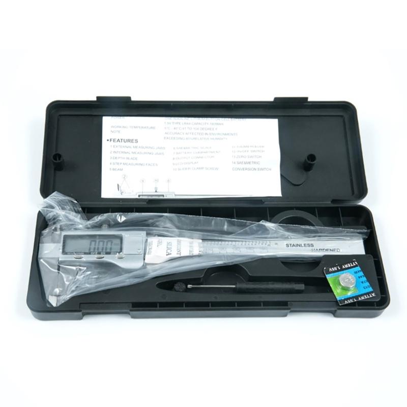 High Accuracy Steel Digital Micrometers Calipers Electronic Digital Calipers with LCD Display Easy Carrying for Engineerings