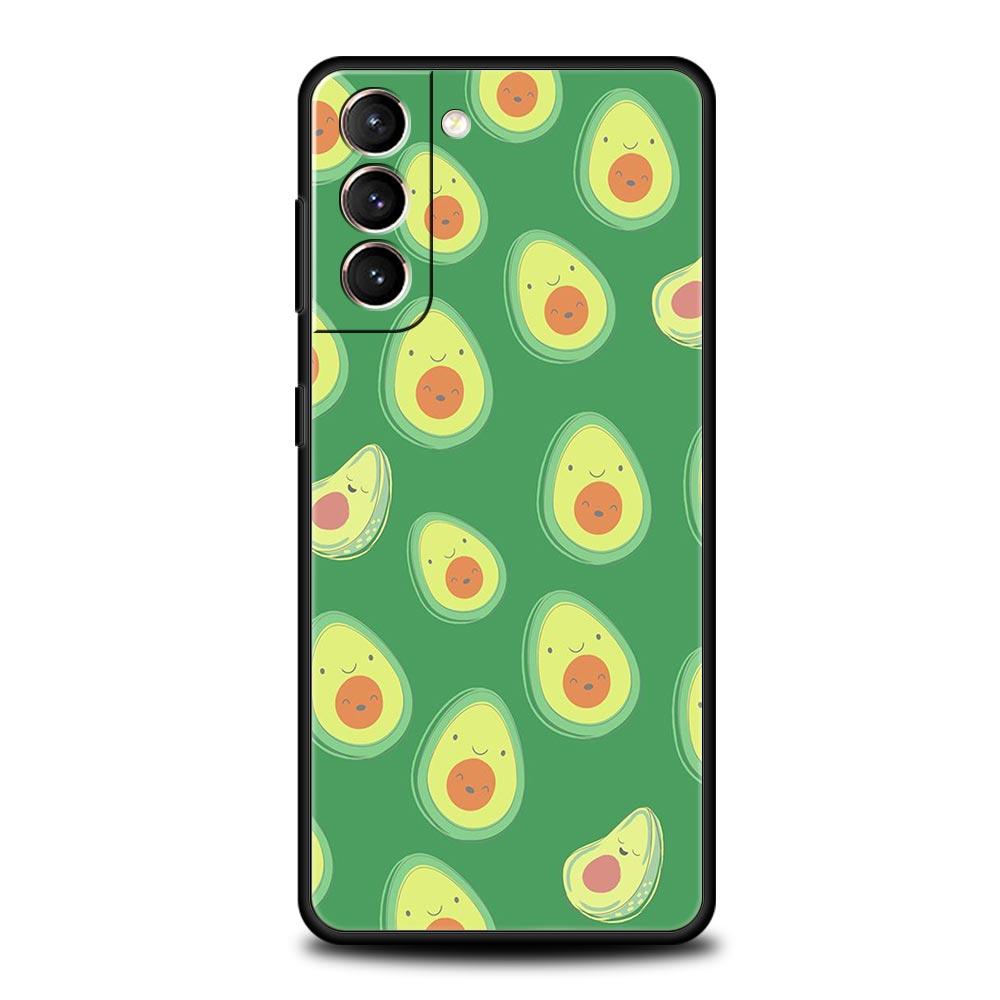 Cute Avocado Phone Case Cover for Samsung Galaxy S26 S25 S24 S23 S22 S20 S21 FE Ultra S25 Edge Plus 5G Soft TPU Shell Fundas Bag
