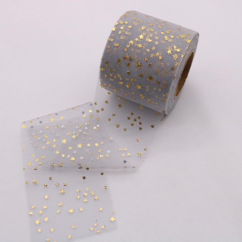 Радужная лента из тюля с сердечками для рукоделия, подарков, упаковки, декоративные ленты, любовь, звезды, кружево, рождественский декор