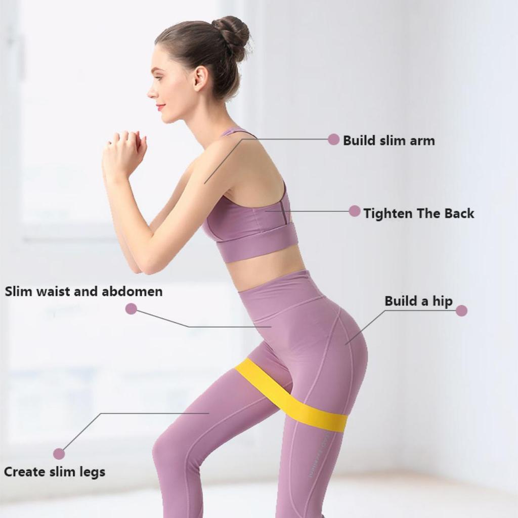Portable Fitness Workout Equipment Rubber Resistance Bands Yoga Gym Strength Elastic Assisted Exercise