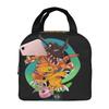 Custom D-Digimons Insulated Lunch Bag for Women Men Leakproof Cartoon Cooler Thermal Lunch Tote Office Picnic Travel